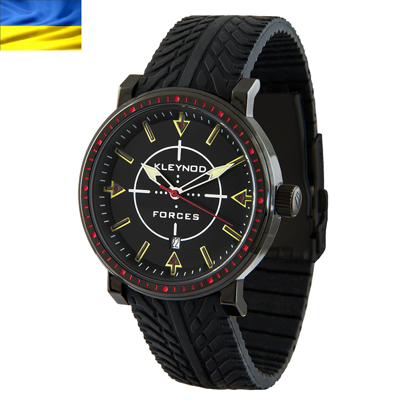 Zelensky wears UKRAINE KLEYNOD FORCES wristwatch swiss quartz